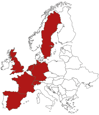 Länder in denen USC tätig ist und Kunden bedient