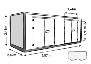 Z-Box opslagcontainer model 3 afmetingen