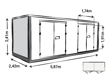 Z Box opslagcontainer model 3 afmetingen