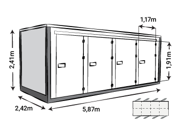 Z Box opslagcontainer model 6