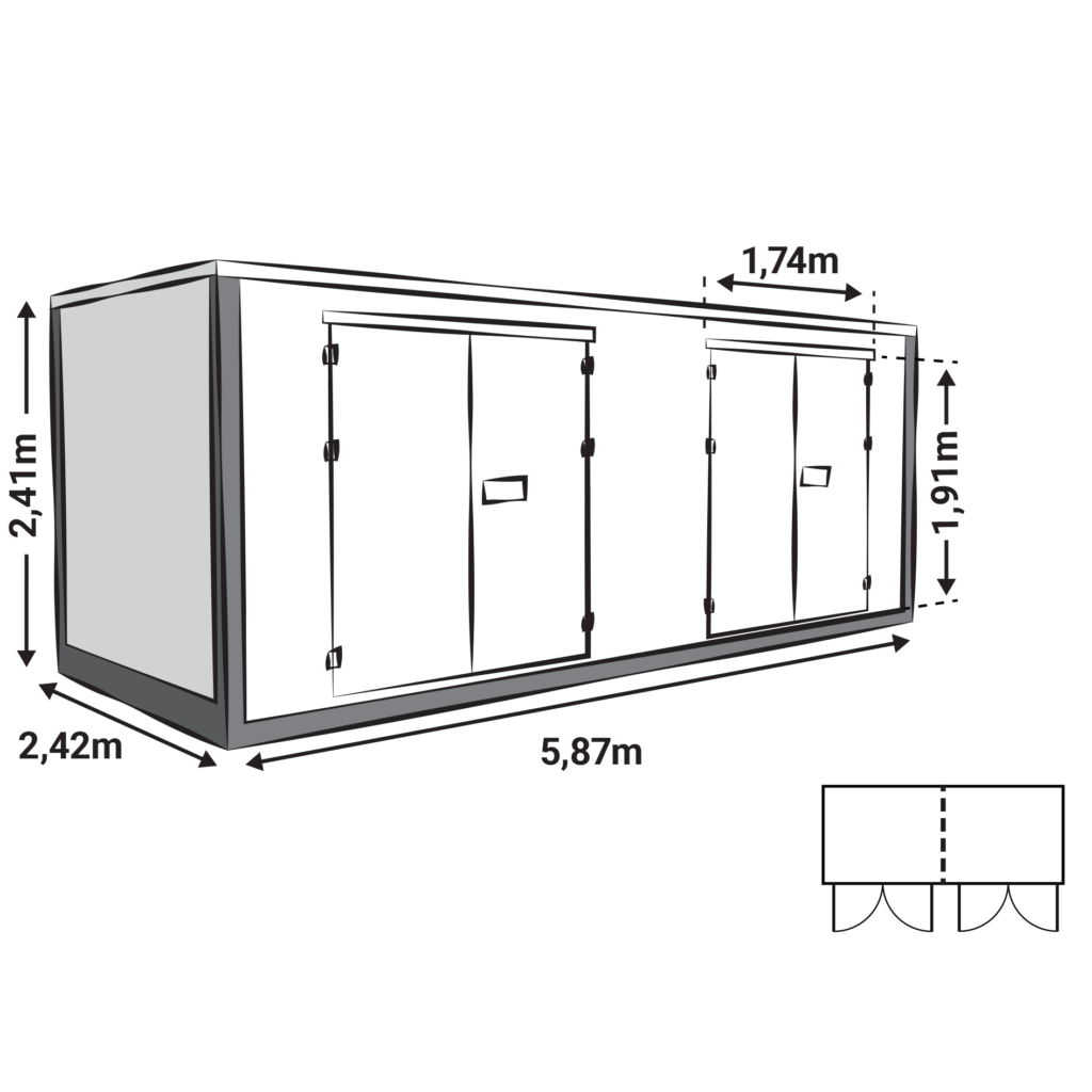 Z-Box opslagcontainer model 3; vierkant