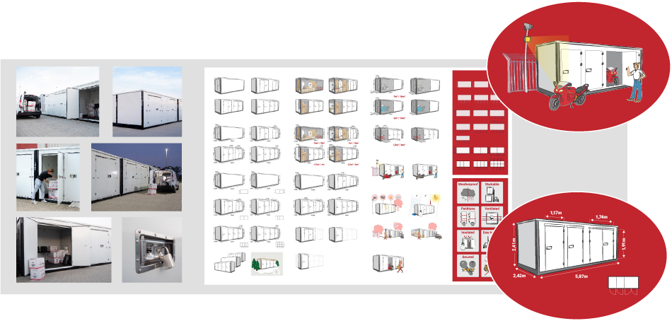 Moving container illustration